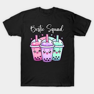 Bestie Squad Twin Day For Girls BFF Boba Tea Best Friend T-Shirt